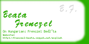 beata frenczel business card